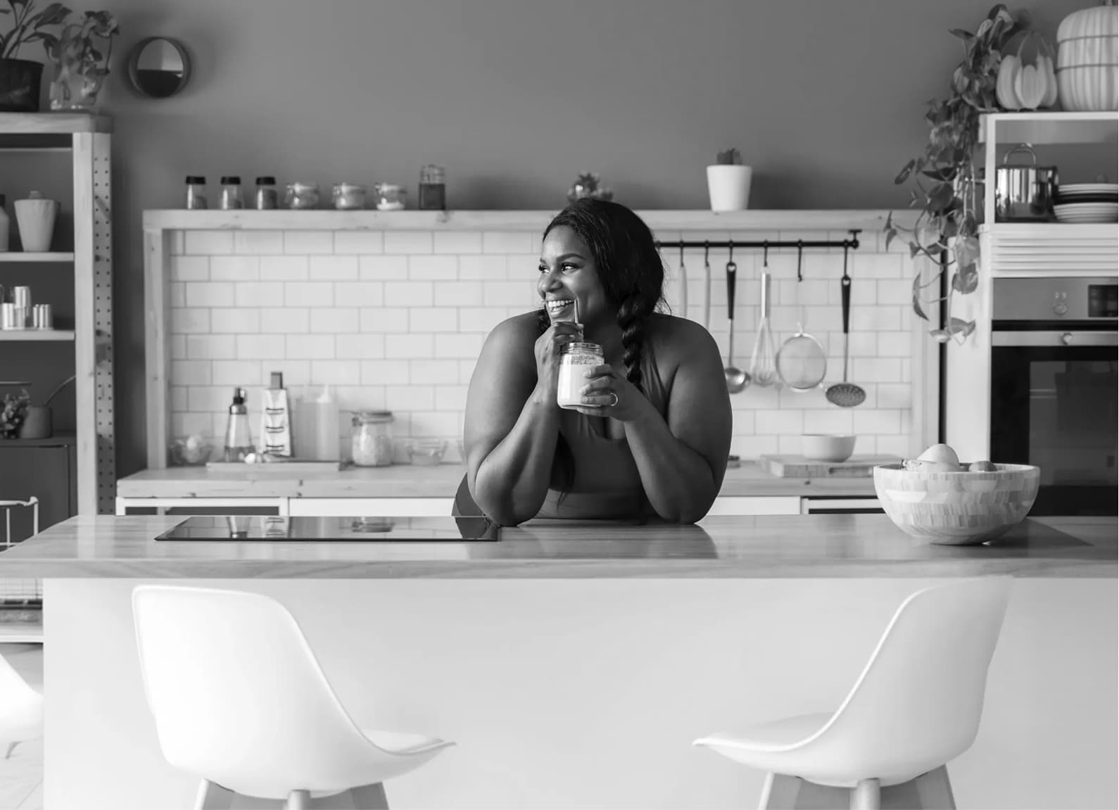 Woman doing yoga on a mat